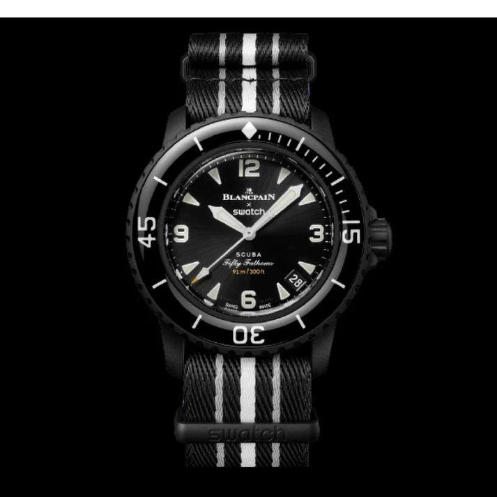Swatch X Blancpain Fifty Fathoms Ocean of Storms – Summersnkrs Swatch X Blancpain Fifty Fathoms Ocean of Storms – Summersnkrs