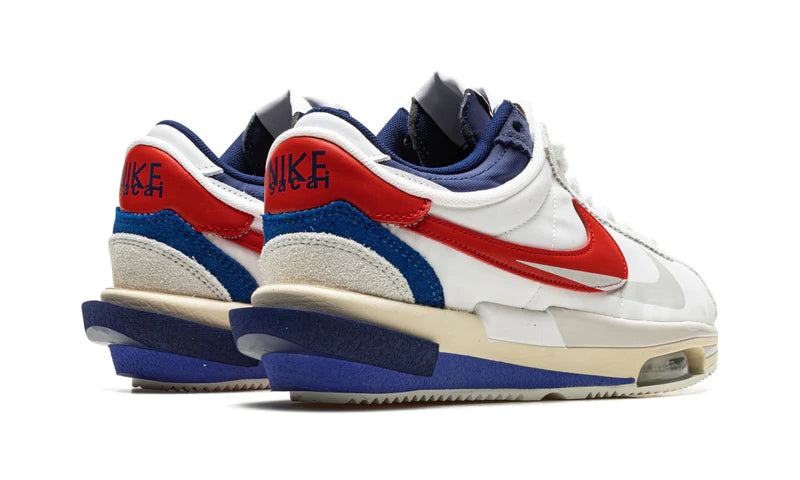Nike Cortez 4.0 Sacai White University Red Blue Summersnkrs