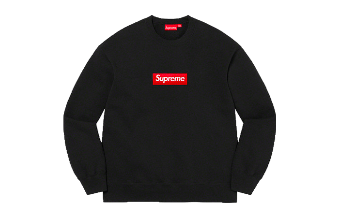 Supreme Box Logo Crewneck Black – Summersnkrs - Main Image