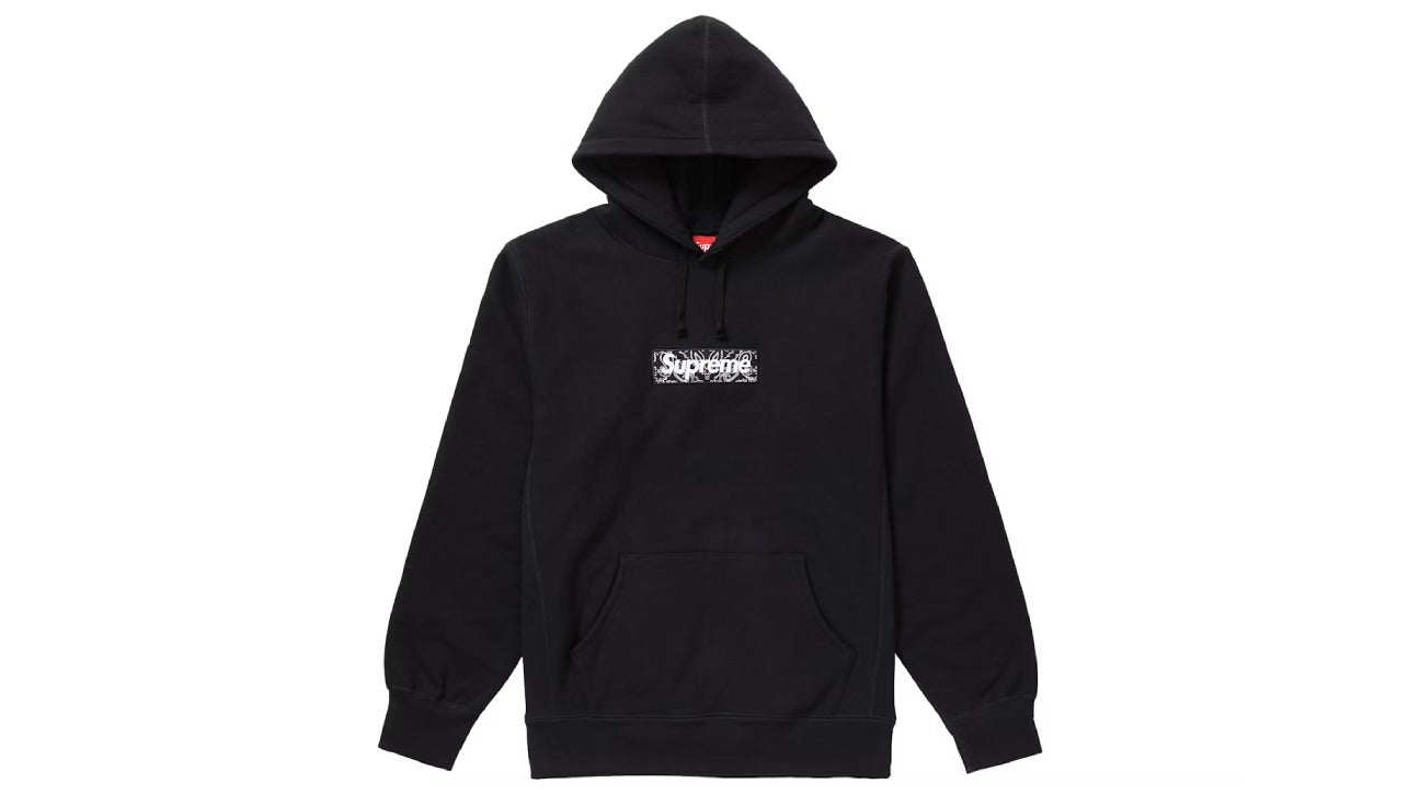 Supreme Bandana Box Logo Hooded Sweatshirt Black – Summersnkrs